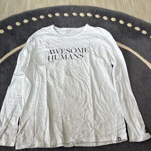 Figs White Long Sleeve Shirt - Awesome Humans